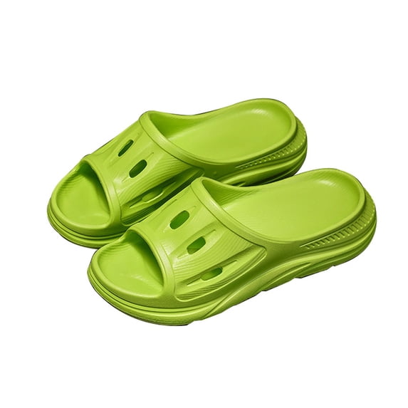 Slippers for Women,Men's Summer Thick Sole Casual Sandals For Outdoor Use Soft Sole On Trendy Male Slippers,Womens Slippers,Green,11