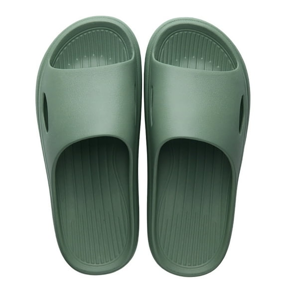 Slippers for Women,Mens Womens Slippers Solid Color Flat Bottom Home Sandals for Bathroom Summer Beach Comfort,Womens Slippers,Z02 Green,260/40