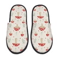 thumbnail image 1 of Slippers for Women, Mushroom print Womens Slippers Fuzzy Winter House Shoes, Soft Anti-Skid Slippers Indoor and Outdoor, 1 of 5