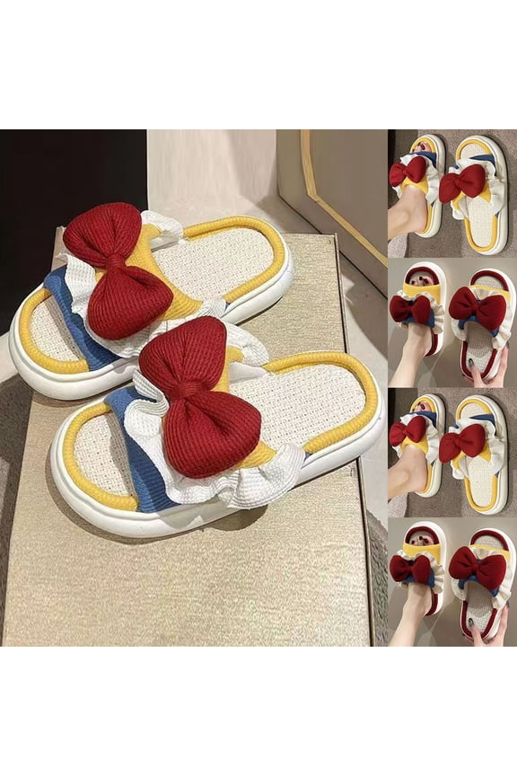 Slippers for Women Non-Slip Open Toe Slip-on Flats Unisex's Casual Versatile Indoor Home Fall Winter Eva Thick Bottom Flat Sandals