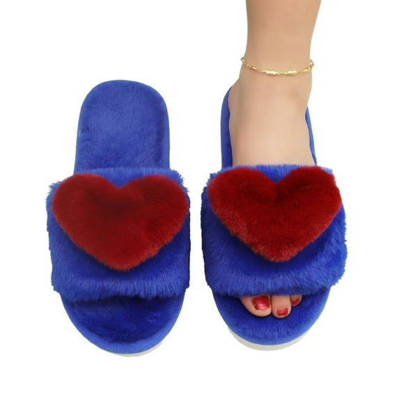 Slippers for Women,On Slippers Cozy Indoor Outdoor Fuzzy Flat Slides for Home Relaxation And Comfortable Daily Wear,Womens Slippers,Wine,39