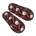 thumbnail image 1 of Slippers for Women, Red Hot Chili 1 Womens Slippers Fuzzy Winter House Shoes, Soft Anti-Skid Slippers Indoor and Outdoor, 1 of 7