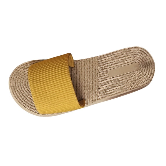 Slippers for Women,Sandals Slippers Open Shoes Summer Comfortable For Wide Feet Slippers Sexy Summer Shoes Sandals Elegant,Womens Slippers,Yellow,6