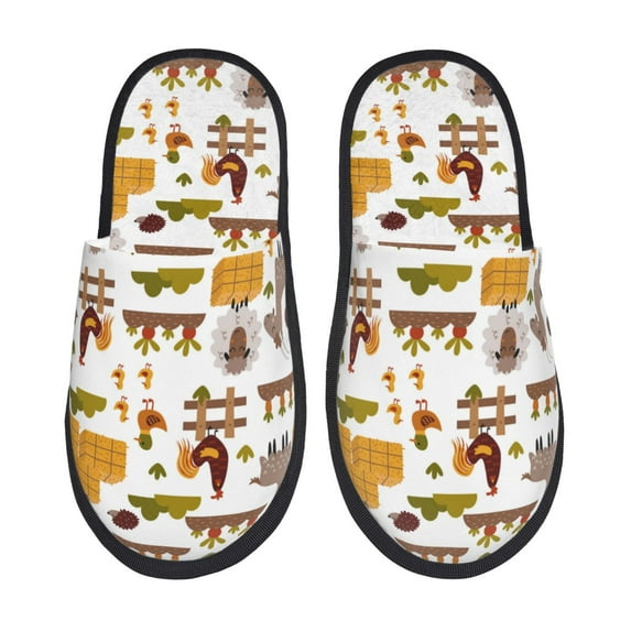 Slippers for Women, Sheep Chicken Carrot Hedgehog Duck Womens Slippers Fuzzy Winter House Shoes, Soft Anti-Skid Slippers Indoor and Outdoor
