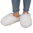 thumbnail image 1 of Slippers for Women,Slippers Winter Warm Fuzzy Shoes With Sole Cozy Indoor Outdoor Comfortable Soft Slides For Home,Womens Slippers,White,41, 1 of 3