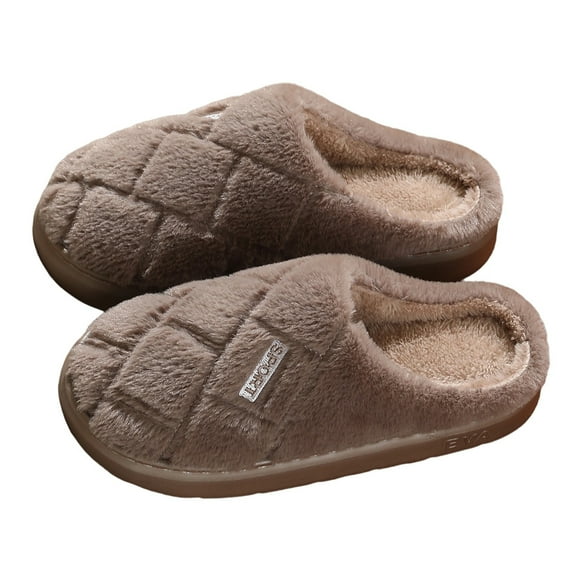 Slippers for Women,Slippers Women Men Cozy Thick Sole Soft Fuzzy Warm Slides for Winter Comfort,Womens Slippers,Z02 Coffee,40