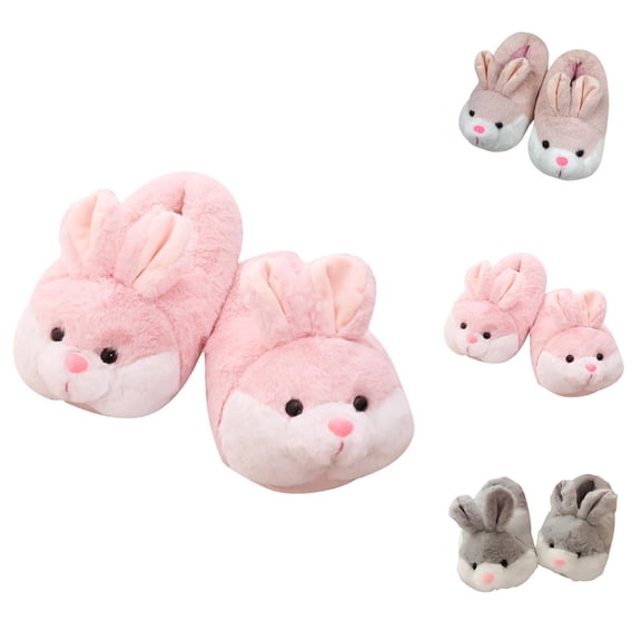 Slippers for Women Soft Plush Cute Bunny Warm Cozy Furry Slippers Indoor Non Winter House Shoes