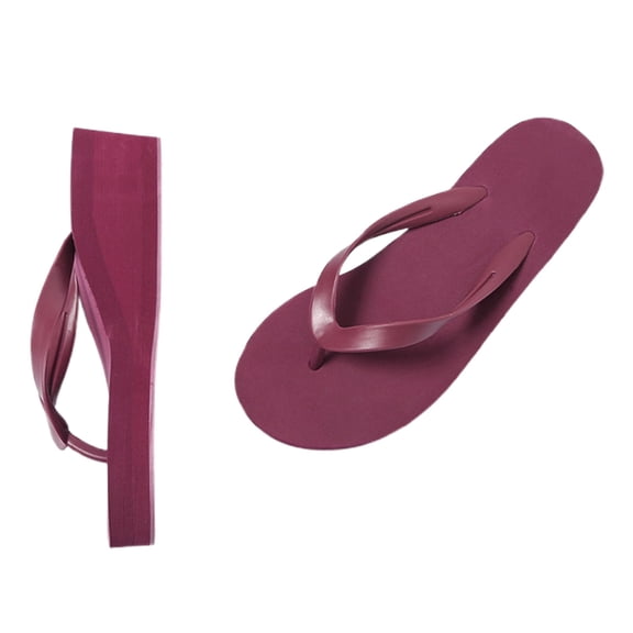 Slippers for Women,Summer Comfortable Casual Beach Slippers Candy Color Flat Sandals With Sole For Outdoor Indoor Wear,Womens Slippers,Wine,5.5
