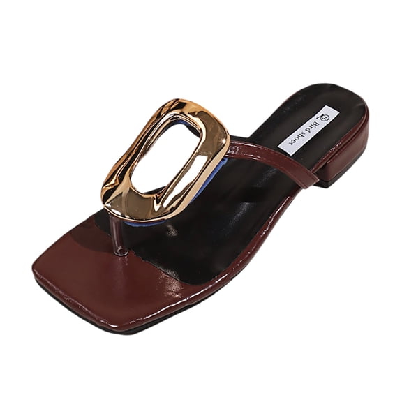 Slippers for Women,Summer Fashion Flip Flops With Comfortable Beach Slippers With Slippers Temperament,Womens Slippers,Wine,9