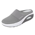 thumbnail image 1 of Slippers for Women,Summer Fashion Solid Color Large Mesh Bag Toe Slippers Comfortable Non Beach Slippers,Womens Slippers,Light Gray,8.5, 1 of 6
