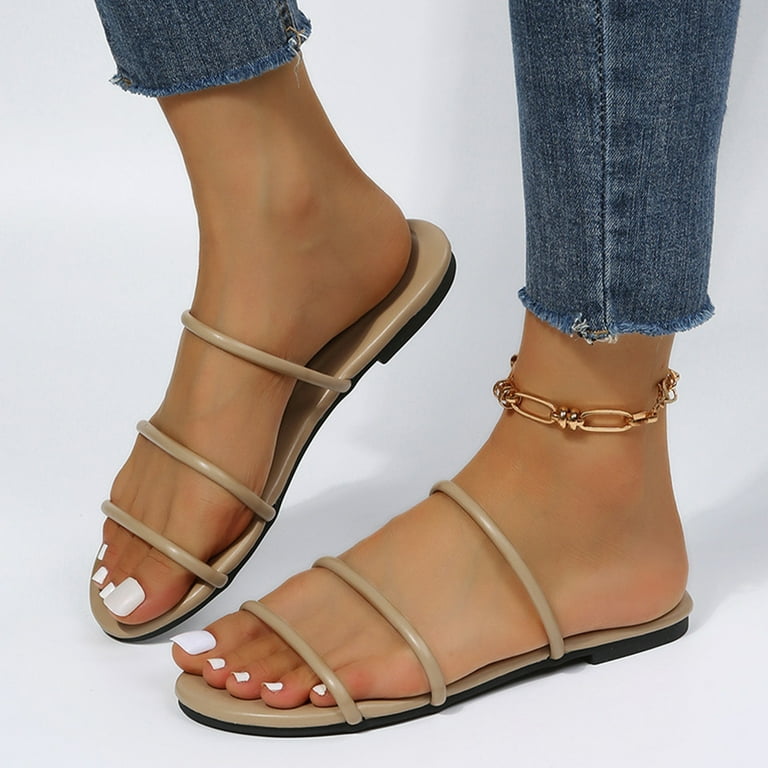 Simple flat slippers on sale