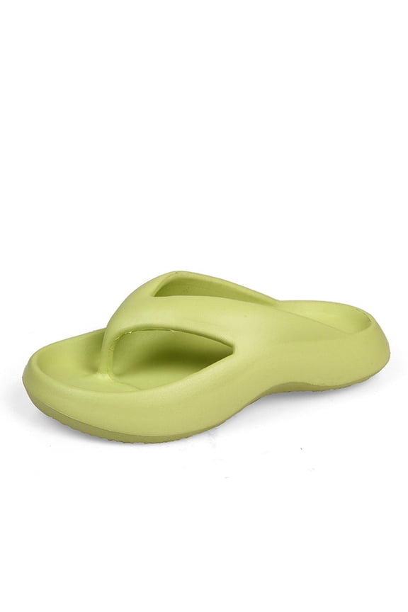 Slippers for Women,Summer Thick Sole Flip Flops Sandals For Outdoor Vacation Beach Travel Comfortable Toe Post On Slippers,Womens Slippers,Green,7