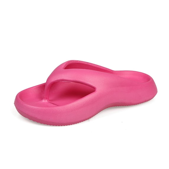 Slippers for Women,Summer Thick Sole Flip Flops Sandals For Outdoor Vacation Beach Travel Comfortable Toe Post On Slippers,Womens Slippers,Hot Pink,8