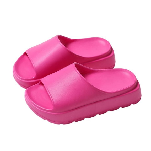 Slippers for Women,Summer Thick Soled Flip Flops For Women And Men Outdoor 55mm Home Sandals Arch Coconut Flip Flops,Womens Slippers,Red,7