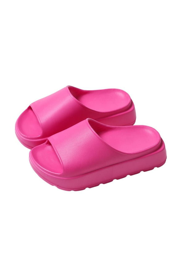 Slippers for Women,Summer Thick Soled Flip Flops For Women And Men Outdoor 55mm Home Sandals Arch Coconut Flip Flops,Womens Slippers,Red,8