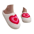 thumbnail image 1 of Slippers for Women Valentines Heart Memory Foam Shoes Fuzzy Indoor And Outdoor Slip On Plush Womens Slippers, 1 of 9