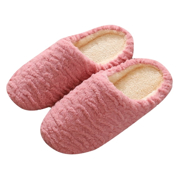Slippers for Women Warm Cozy Home Non-slip Fluffy Winter House Shoes Bedroom Slippers with Grippers