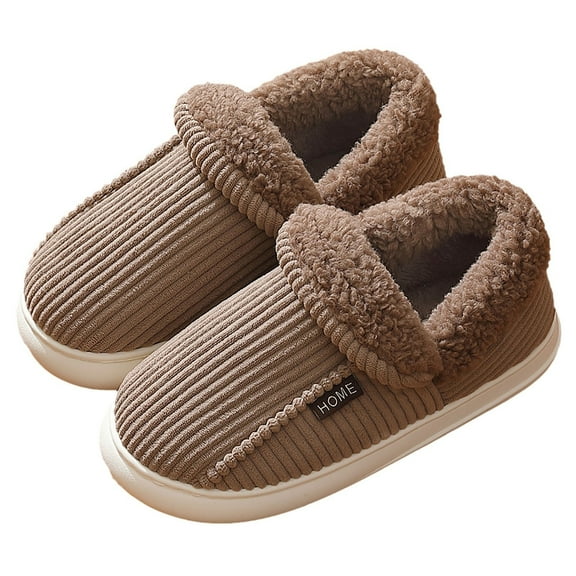 Slippers for Women,Warm NonCover Heel Shoes for Autumn and Winter for Both Women and Men,Womens Slippers,03 Coffee,9.5