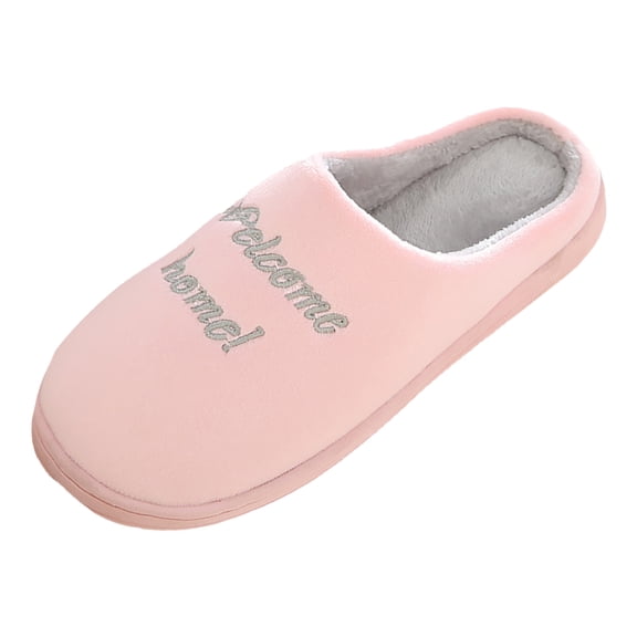 Slippers for Women,Winter Cartoon Couple Cotton Slippers Home Wool Slippers Warm Cotton Slippers,Womens Slippers,Pink,8.5