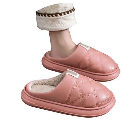 Slippers for Women,Winter Indoor Outdoor Slippers With And Thick Sole For Warmth Comfort,Womens Slippers,Pink,36