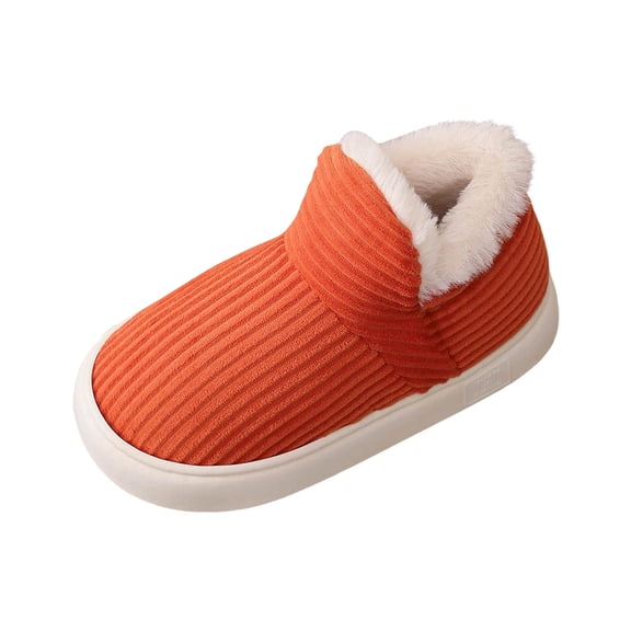 Slippers for Women,Winter Insulated Closed Toe Flat Bottom Cozy Slippers for Indoor Comfort,Womens Slippers,Orange,6.5