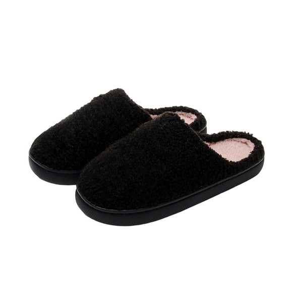 Slippers for Women,Winter Slippers Cozy Indoor Footwear for Her Soft Shoes With On Comfort for Cold Weather Seasons,Womens Slippers,Black,9