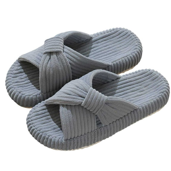 Slippers for Women,Winter Warm Slippers Indoor Outdoor Comfortable Soft Cozy Fuzzy Slides for Home And,Womens Slippers,Grey,10