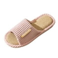 thumbnail image 1 of Slippers for Women,Women Striped Bottom Soft Home Slippers Warm Cotton Shoes Indoor Slippers On Shoes For Bedroom House,Womens Slippers,Pink,7.5, 1 of 8