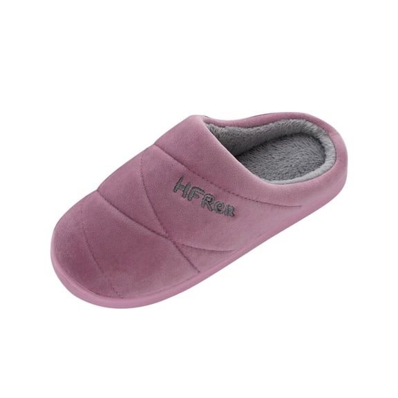 Slippers for Women,Womens Couples Slippers Solid Colors Warm Non Slip Indoor Home Shoes for Comfort,Womens Slippers,Z03 Purple,6