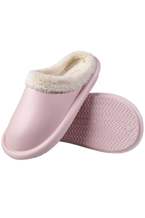 Slippers for Women and Men House Shoes Indoor Outdoor, Pink Size W6-7 M4.5-5.5