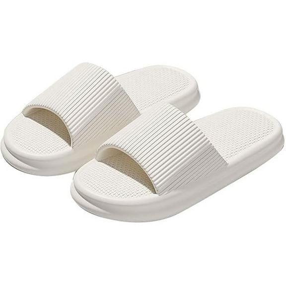 Slippers for Women and Men Shower Shoes Non House Slides Color: White Size: 36