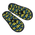 thumbnail image 1 of Slippers for Women, peace sign flag Womens Slippers Fuzzy Winter House Shoes, Soft Anti-Skid Slippers Indoor and Outdoor, 1 of 7