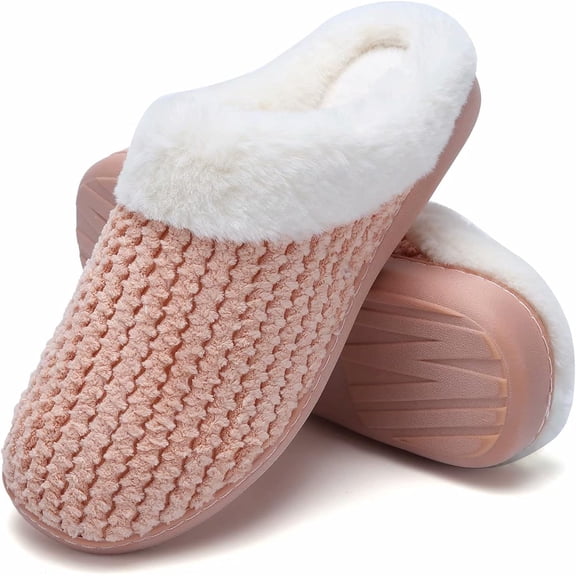 Slippers for Womens Warm Memory Foam Anti-Slip House Shoes Comfortable Cotton Slippers Home Bedroom Shoes Indoor & Outdoor