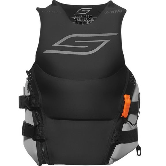 Slippery Array Neo Mens Side-Entry Life Vest Black/Charcoal LG