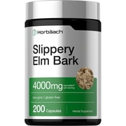 Slippery Elm Bark Extract | 4000mg | 200 Capsules for Men and Women | by Horbaach