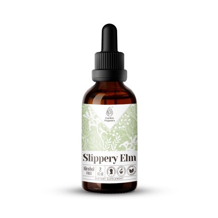 Slippery Elm Extract, Natural Herbal Supplement for Digestive and Throat Support, Slippery Elm (Ulmus rubra) Dried Bark Tincture, Alcohol-Free, Drops 2 oz