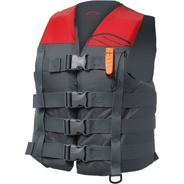 Slippery Hydro Nylon Life Vest Charcoal/Red SM/MD