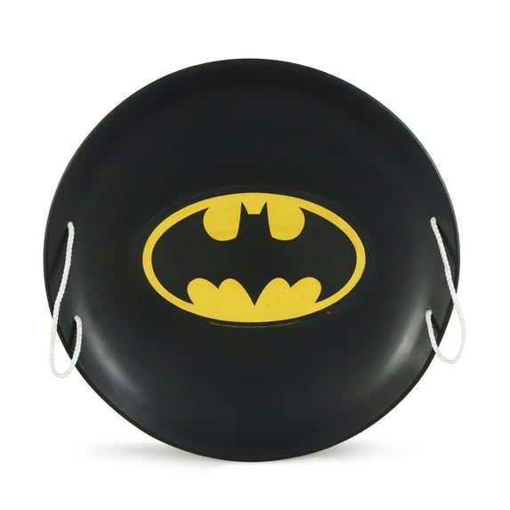 Slippery Racer 26" Heavy Duty Batman Metal Saucer Sled with Rope Handles