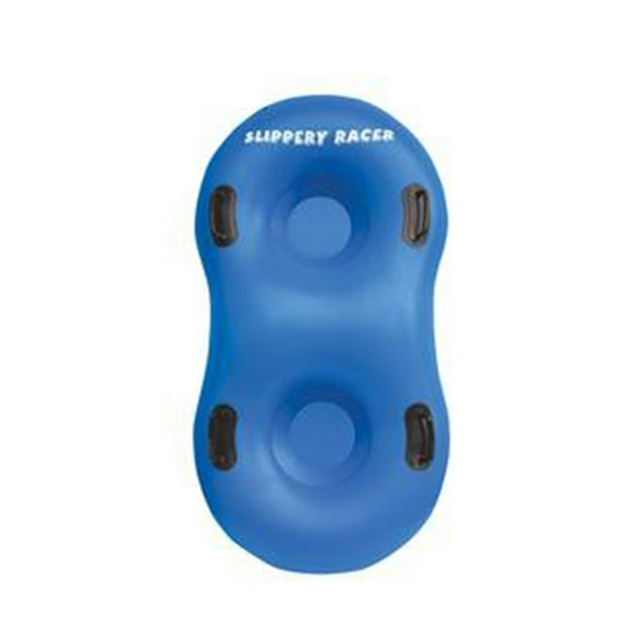 Slippery Racer AirDual Inflatable Snow Tube Sled for 2 Riders, Blue