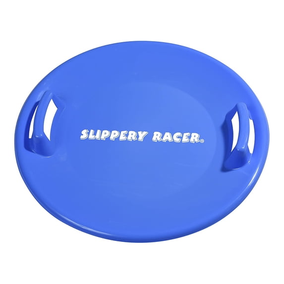 Slippery Racer Downhill Pro Adults and Kids Saucer Disc Snow Sled, Blue