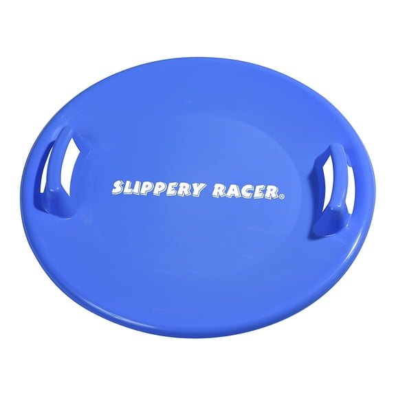 Slippery Racer Downhill Pro Adults and Kids Saucer Disc Snow Sled, Blue