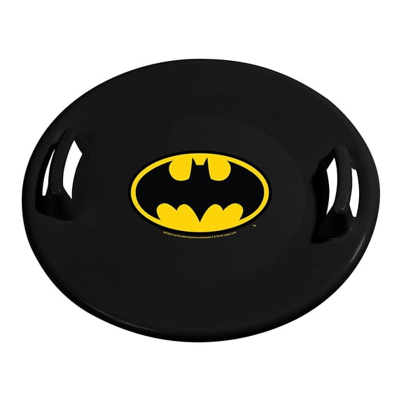 Slippery Racer Downhill Pro Batman Plastic Saucer Disc Snow Sleds, 20 Pack