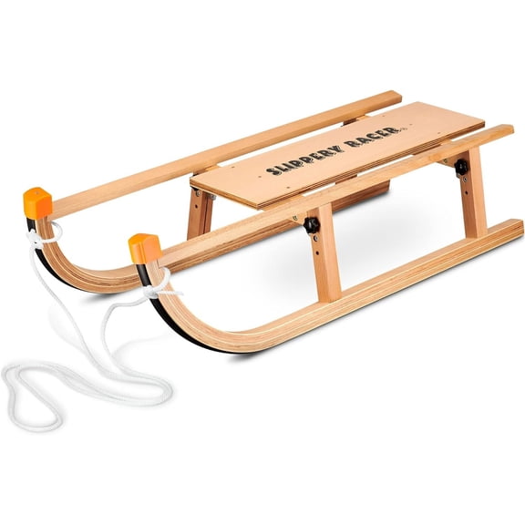 Slippery Racer Kids Wooden Foldable Snow Sled