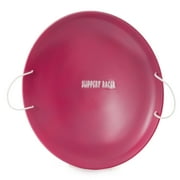 Slippery Racer ProDisc 26-Inch Metal Saucer Sled with Rope Handles, Pink
