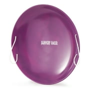 Slippery Racer ProDisc 26-Inch Metal Saucer Sled with Rope Handles, Purple