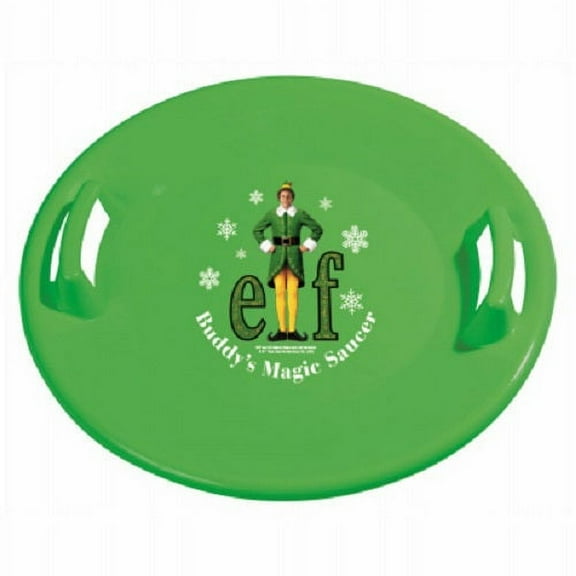 Slippery Racer SR710BDY 26" Buddy The Elf Heavy Duty Slick Plastic Saucer Snow Sled - Quantity of 5