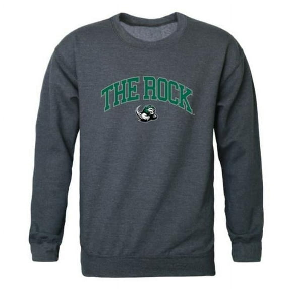 Slippery Rock University The Rock Campus Crewneck Sweatshirt, Heather Charcoal - Small