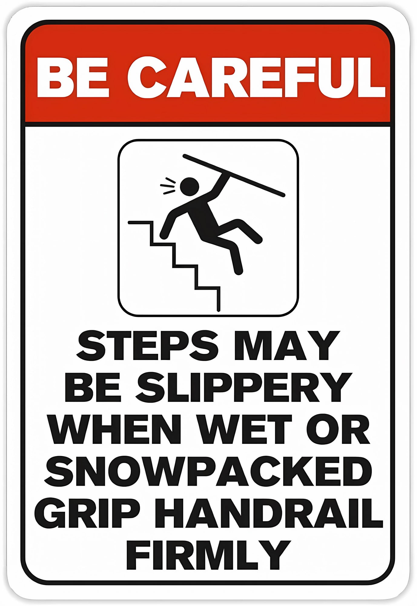 Slippery Steps Warning Sign - 8