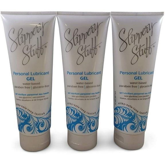 Slippery Stuff Water-Based Longlasting Personal Lubricant Gel, 8 oz 3 Pack