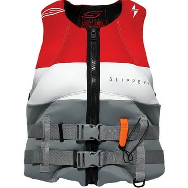 Slippery Surge Neo Mens Life Vest Charcoal/Red XXL